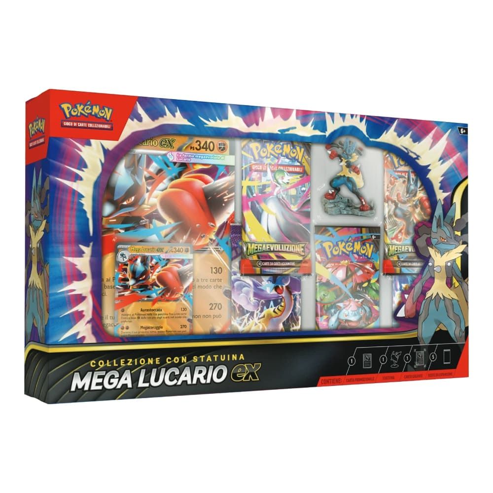 Pokemon Collezione con Statuina Mega Lucario EX