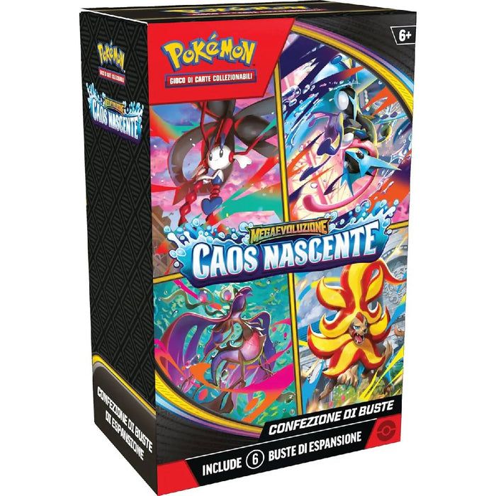 Pokemon Megaevoluzione Caos Nascente Bundle 6 Buste