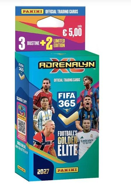 PANINI CALCIATORI ADRENALYN XL FIFA 365 - 2027 edition - ECOBLISTER 5 bustine (3 bustine + 2 limited ed)