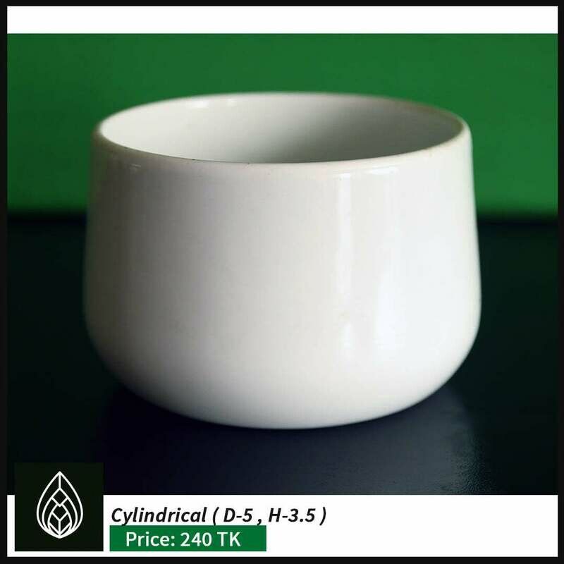 Cylindrical pot D-5. H-3.5