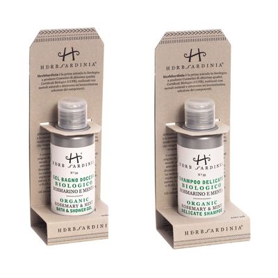 Travel Pack Shampoo e Gel Bagno Doccia Rosmarino e Menta 100 ml