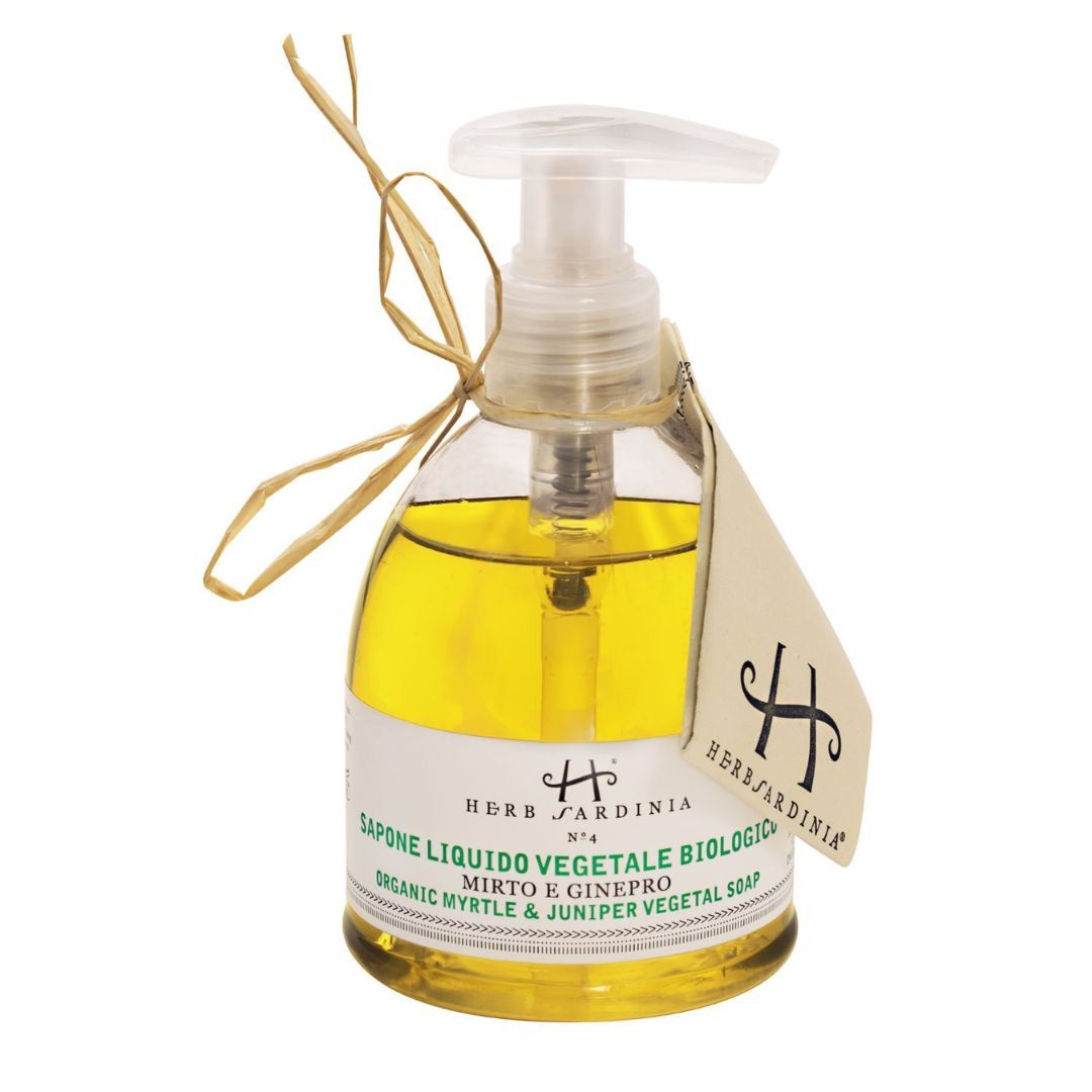 Bio Vegetable Liquid Soap Myrtle and Juniper 250 ml: Freshness and Purity from Sardinia