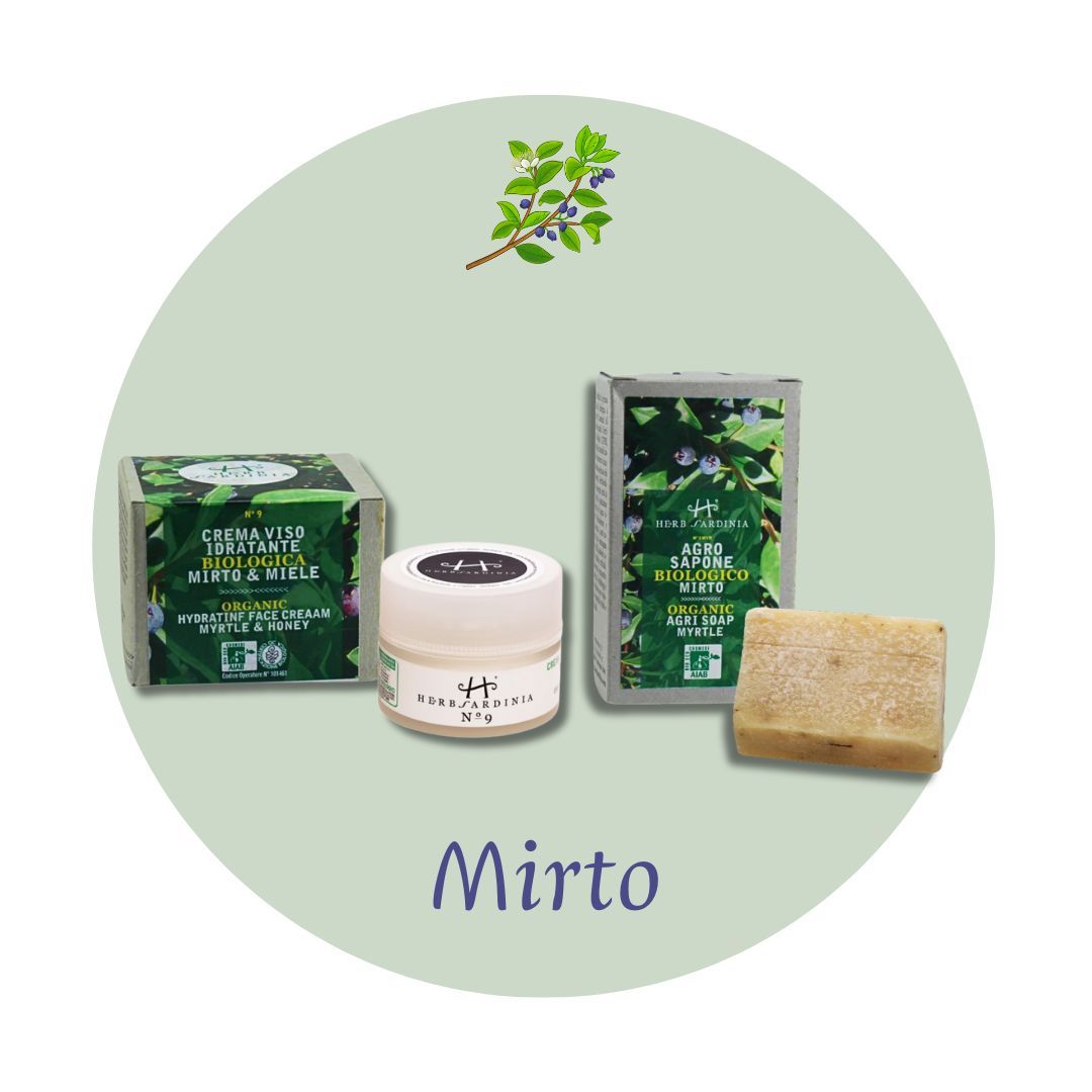 Organic Myrtle &amp; Honey Moisturizing Face Cream 50 ml + Soothing Myrtle Bar Soap 100 g