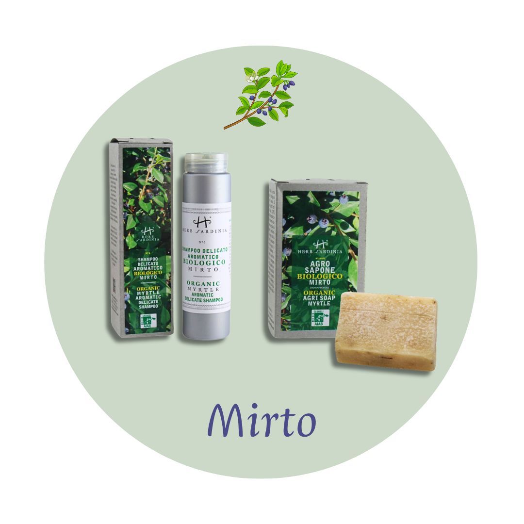 Organic Gentle Myrtle Shampoo 200 ml + Soothing Myrtle Bar Soap 100 g