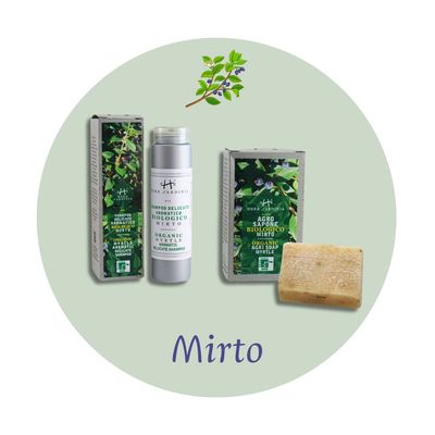 Organic Gentle Myrtle Shampoo 200 ml + Soothing Myrtle Bar Soap 100 g