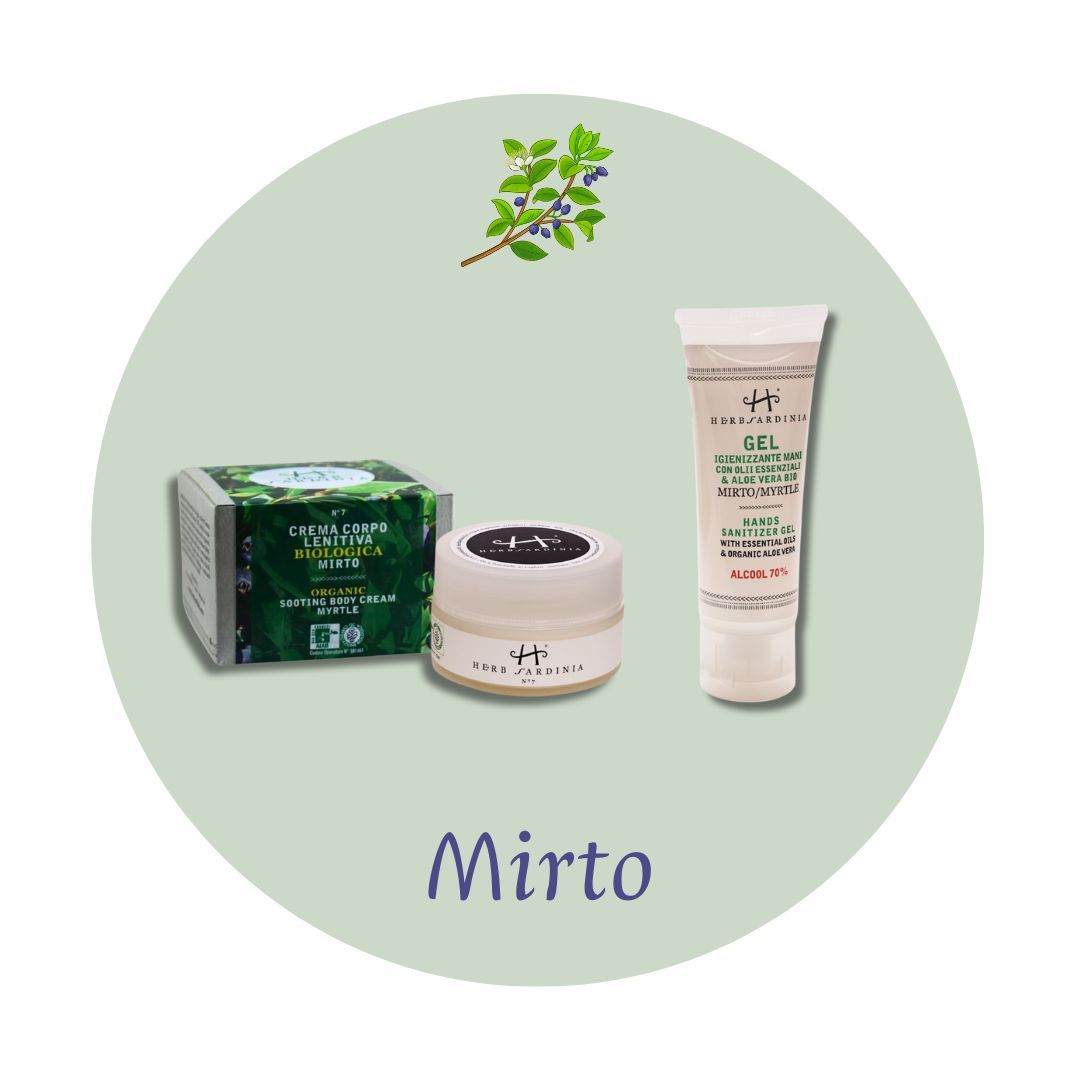 Organic Soothing Myrtle Body Cream 100 ml + Organic Myrtle &amp; Aloe Vera Hand Gel 75 ml