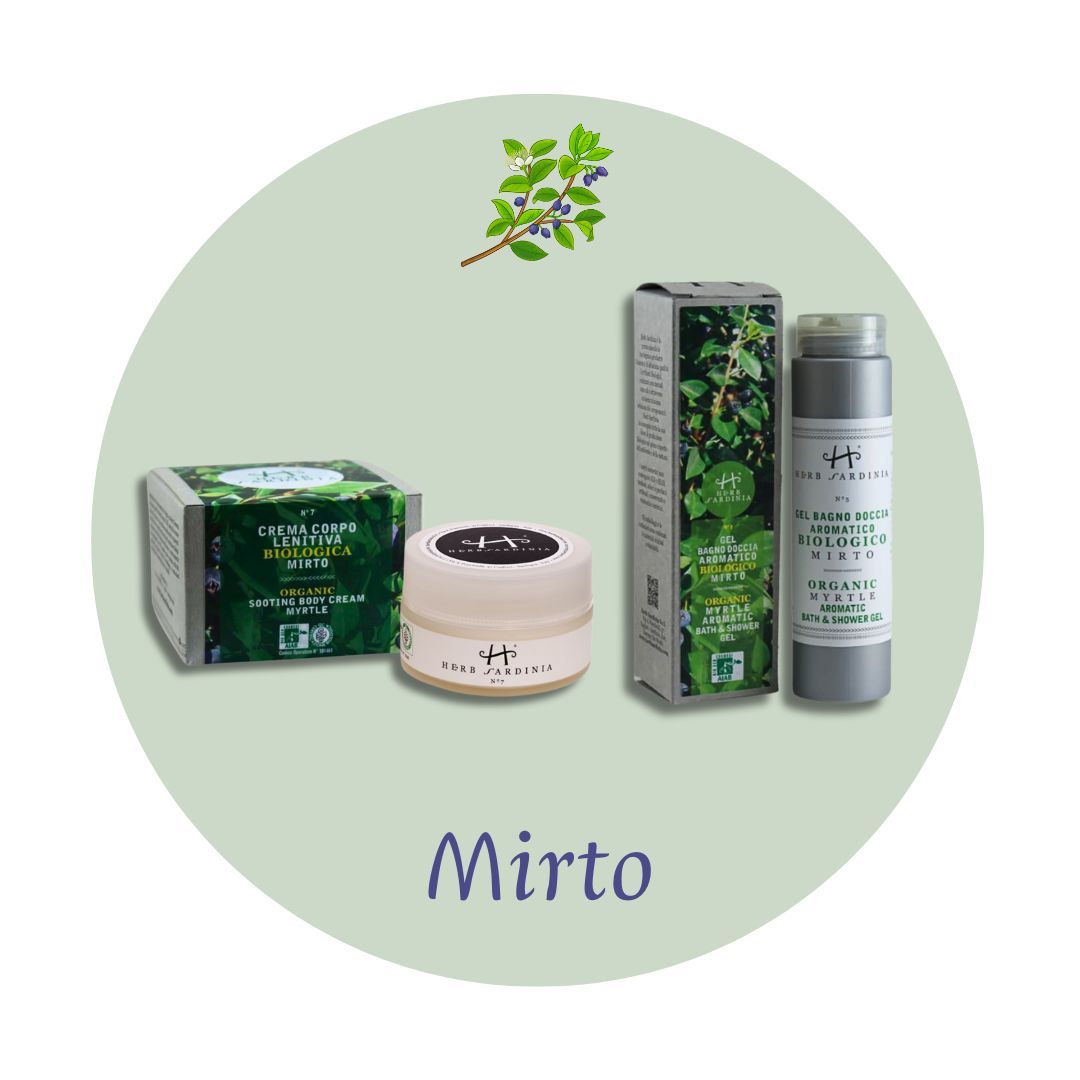 Organic Soothing Myrtle Body Cream 100 ml + Organic Myrtle Body Wash 200 ml