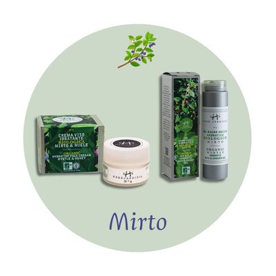 Organic Myrtle &amp; Honey Moisturizing Face Cream 50 ml + Organic Myrtle Body Wash 200 ml