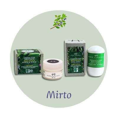 Organic Myrtle &amp; Honey Moisturizing Face Cream 50 ml + Organic Myrtle Roll-On Deodorant 50 ml