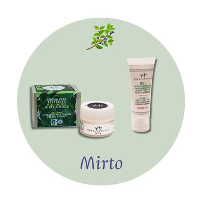 Organic Myrtle &amp; Honey Moisturizing Face Cream 50 ml + Organic Myrtle &amp; Aloe Vera Hand Gel 75 ml