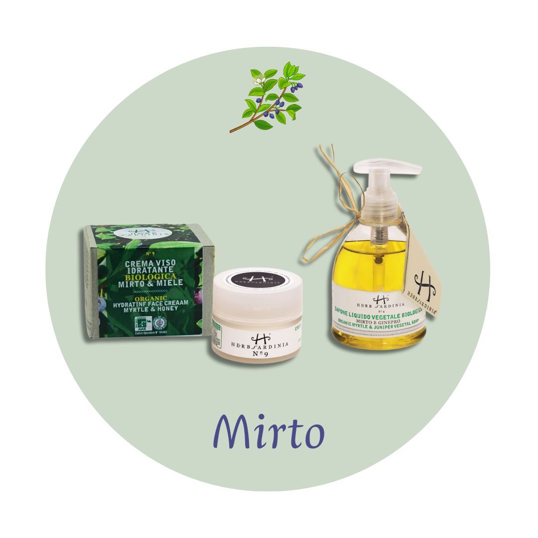 Organic Myrtle &amp; Honey Moisturizing Face Cream 50 ml + Organic Myrtle &amp; Juniper Liquid Soap 250 ml