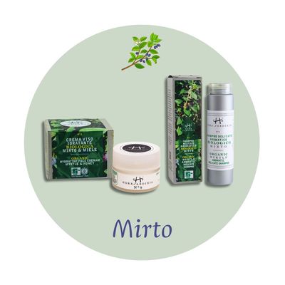 Organic Myrtle &amp; Honey Moisturizing Face Cream 50 ml + Organic Gentle Myrtle Shampoo 200 ml