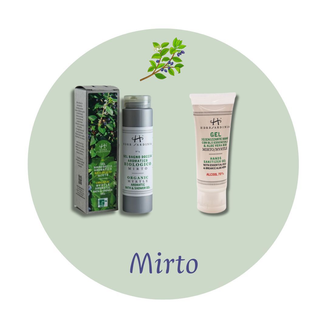 Organic Myrtle Body Wash 200 ml + Organic Myrtle &amp; Aloe Vera Hand Gel 75 ml