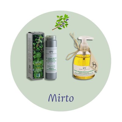 Organic Myrtle Body Wash 200 ml + Organic Myrtle &amp; Juniper Liquid Soap 250 ml