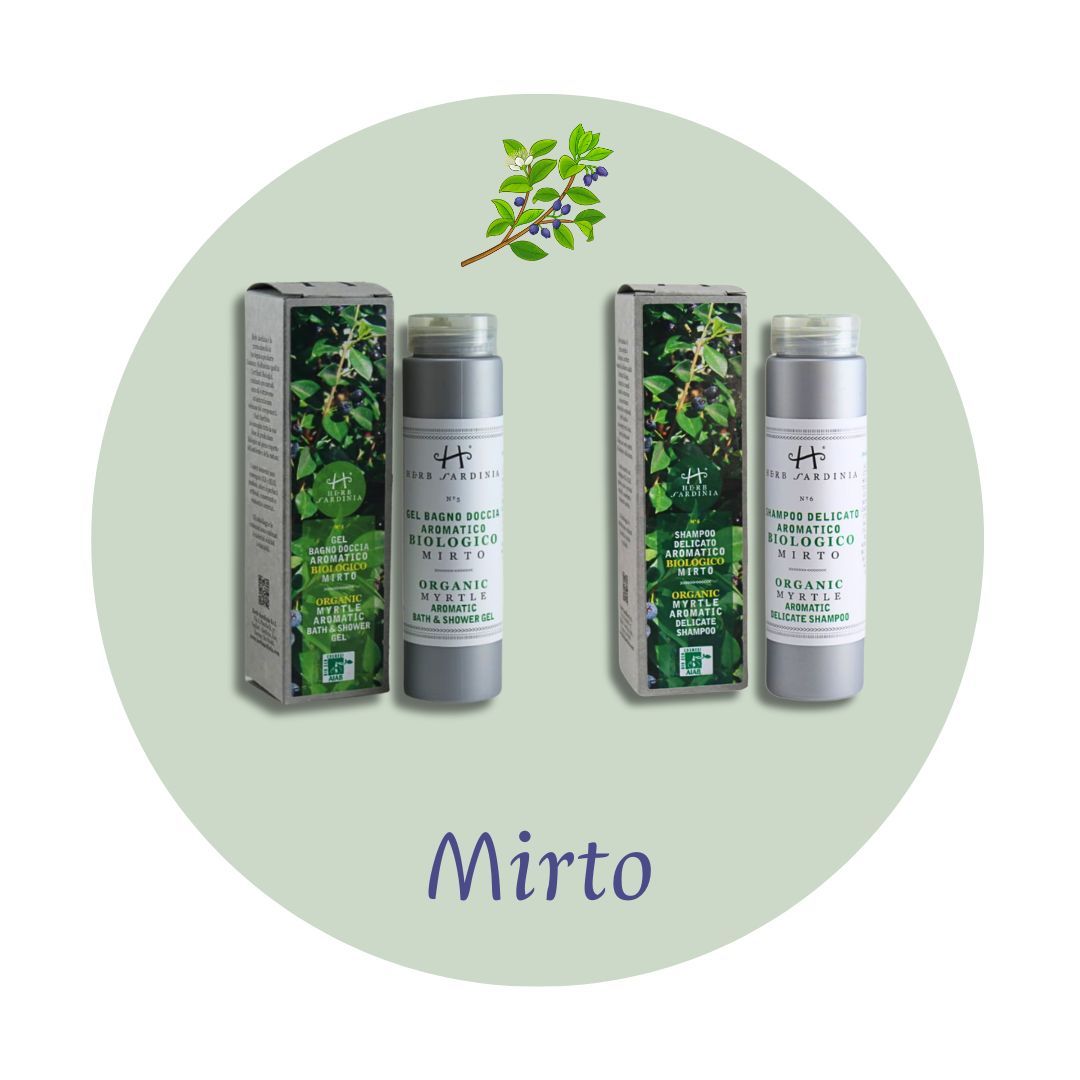 Organic Myrtle Body Wash 200 ml + Organic Gentle Myrtle Shampoo 200 ml
