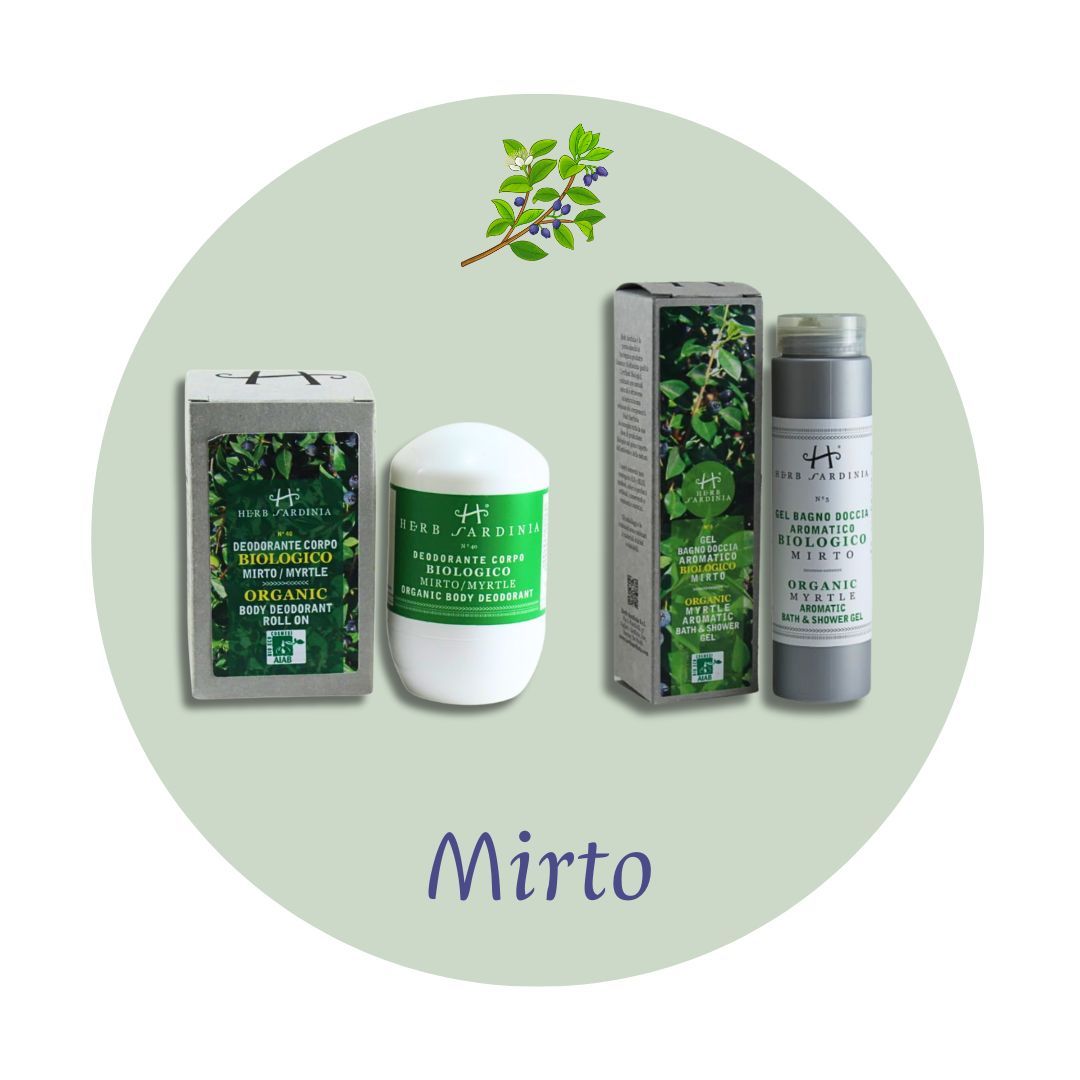 Organic Myrtle Roll-On Deodorant 50 ml + Organic Myrtle Body Wash 200 ml