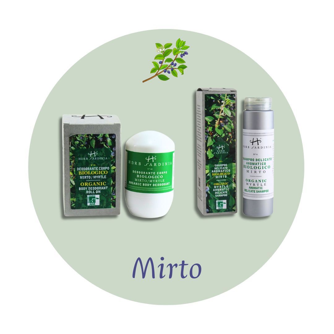 Organic Myrtle Roll-On Deodorant 50 ml + Organic Gentle Myrtle Shampoo 200 ml