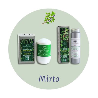 Organic Myrtle Roll-On Deodorant 50 ml + Organic Gentle Myrtle Shampoo 200 ml