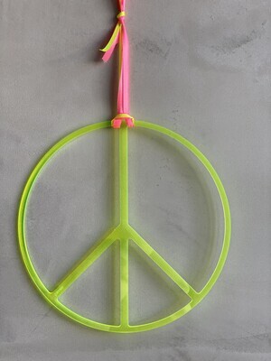 PEACE - 20cm - Plexiglas® gelbgrün
