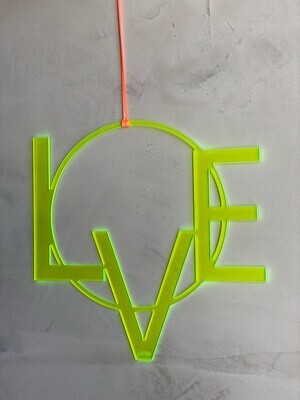 LOVE - 20cm - Plexiglas® gelbgrün