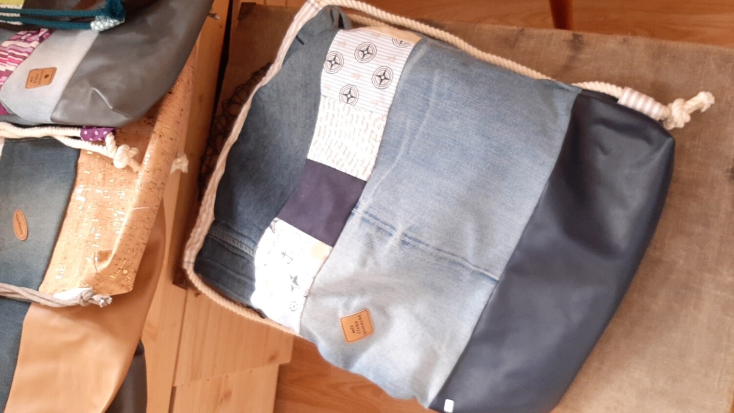 RUCKSÄCKE JeansPatchwork RUCKSÄCKE JeansPatchwork