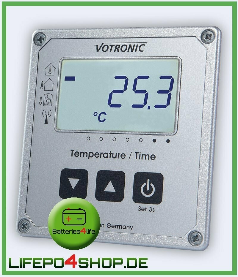 Votronic LCD Thermometer / Uhr S 1253