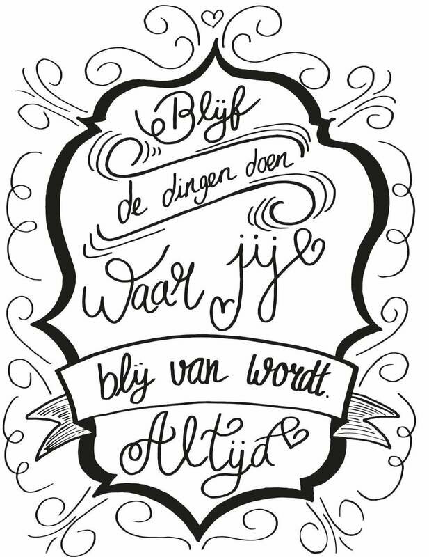Kaart quote 'Blijf de dingen doen waar je blij van wordt. Altijd'