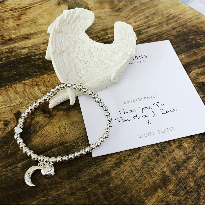 I Love You To The Moon and Back Bracelet By Life Charms