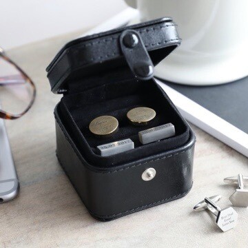 Black Cufflink Box / Holder By Lisa Angel