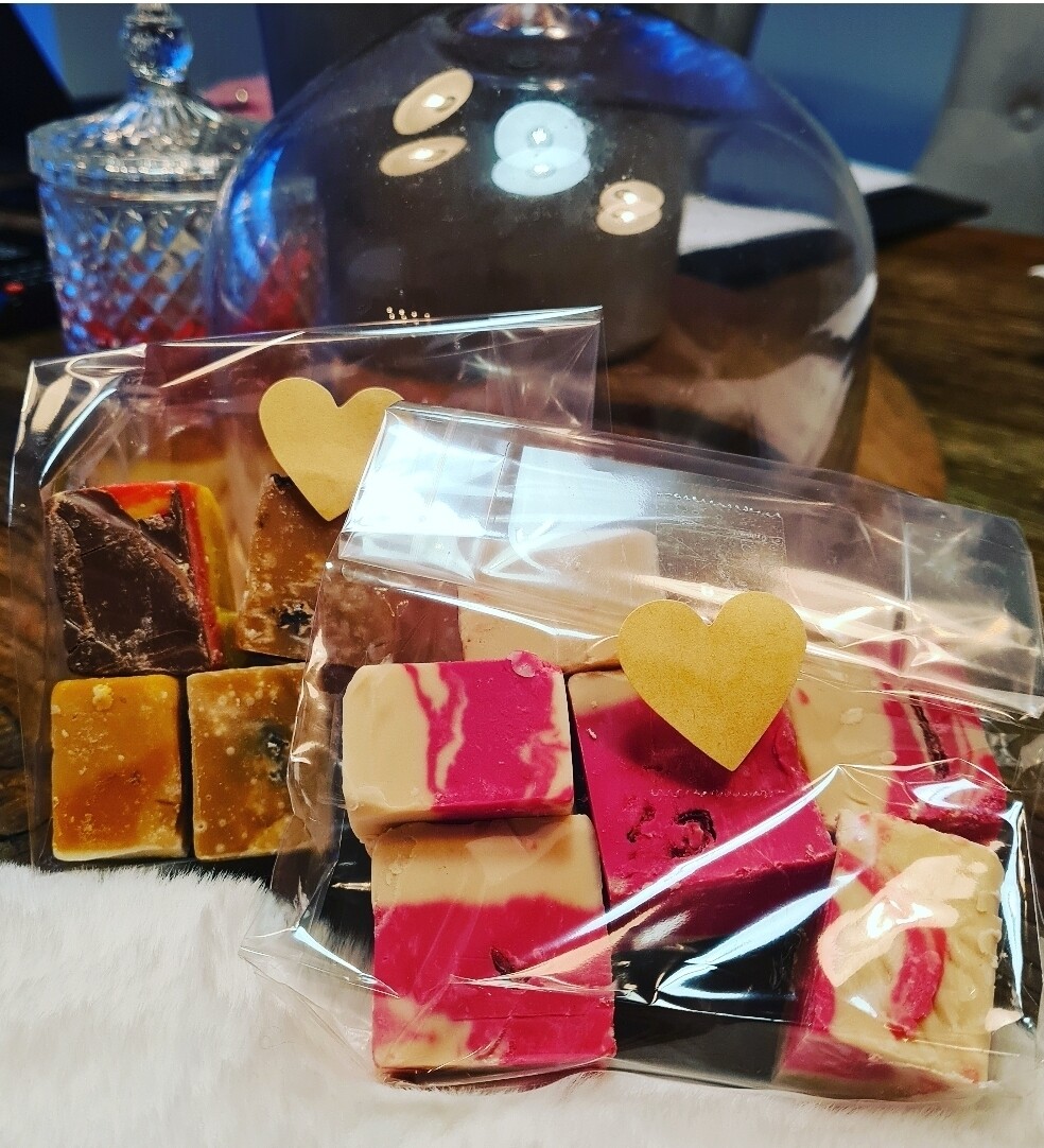 Valentines fudge bag