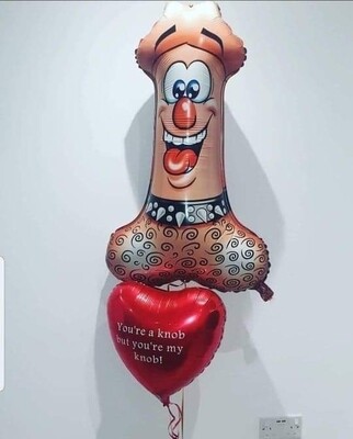 Willy &amp; heart balloon