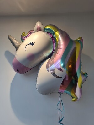 Unicorn balloon floating 