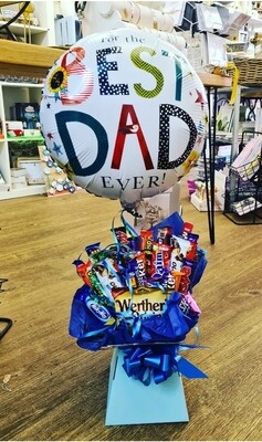 Fathers day sweets or chocolate hamper &amp; balloon