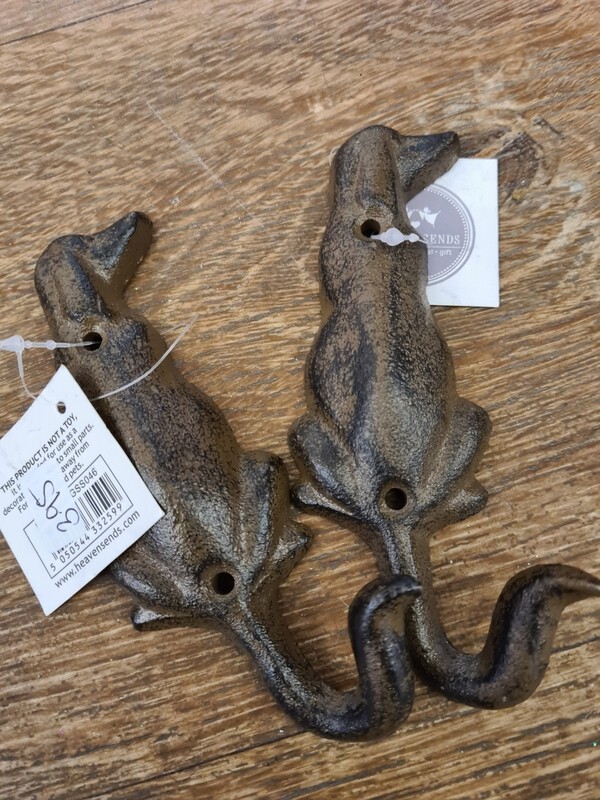 Cast Iron Single Dog Coat Hooks x 1 Cast Iron Single Dog Coat Hooks x 1