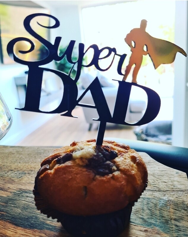 Super Dad Cake Topper - Plastic