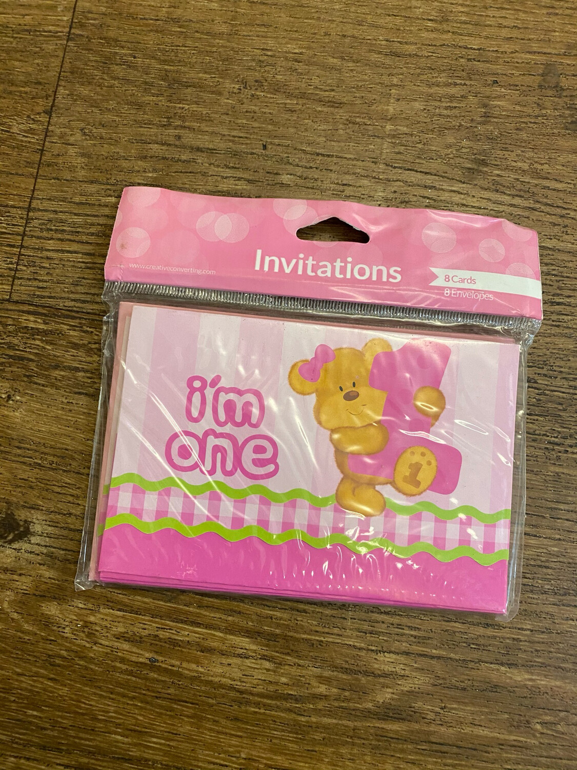 Party Invites - Pink Bear