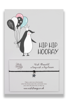 HIP HOORAY PENGUIN - WishStrings Greeting Card