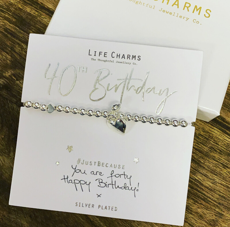 40th Birthday Bracelet By Life Charms
