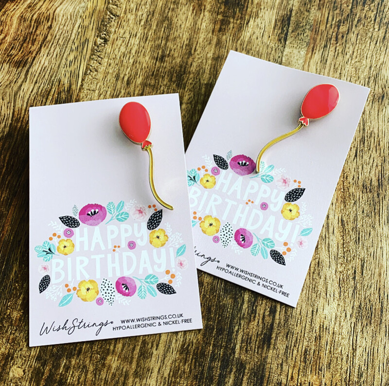 Happy Birthday Pin / Badge by WishStrings