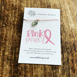 Pink Power - Cancer Support Wish String Bracelet