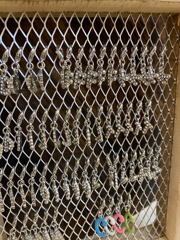 Diamond Little Letter Charms - T