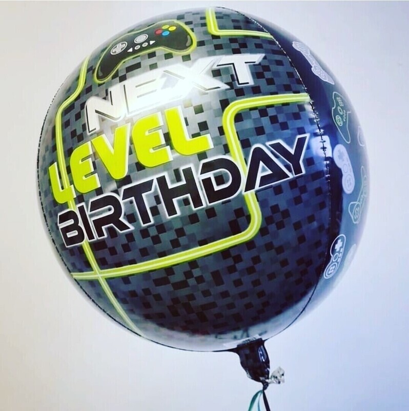 Gaming level up orbz balloon