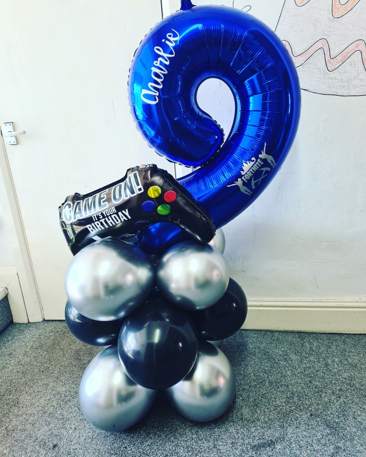 Gamer number balloon