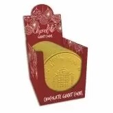 Giant chocolate coin