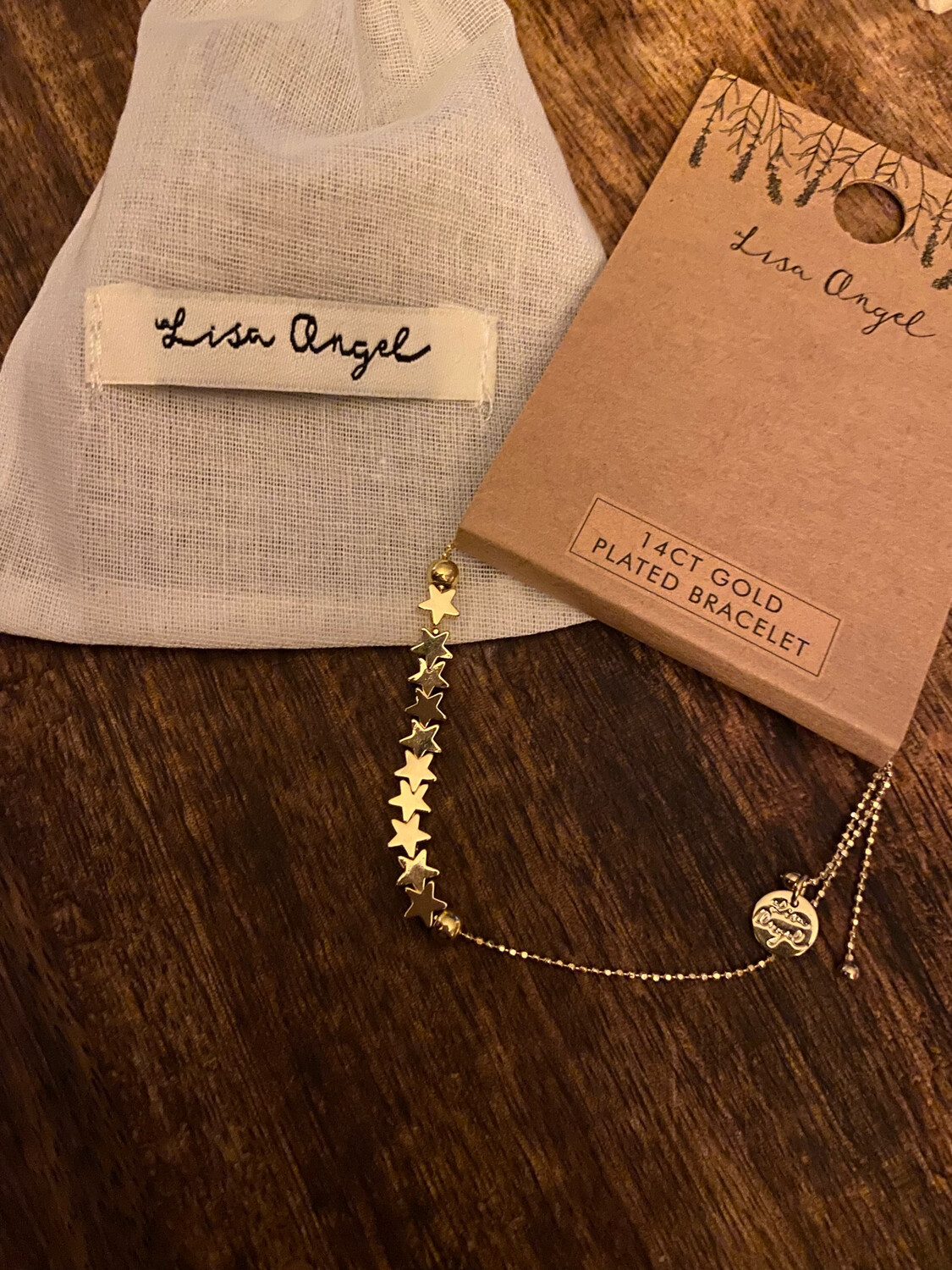 Delicate Star Bead Friendship Bracelet in Gold By Lisa Angel