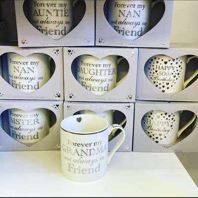 Relative China Cup .. Auntie, Nan, Daughter, Sister, Friend, Grandma