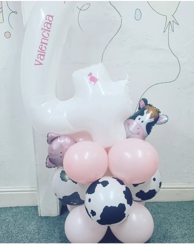 Farm number balloon