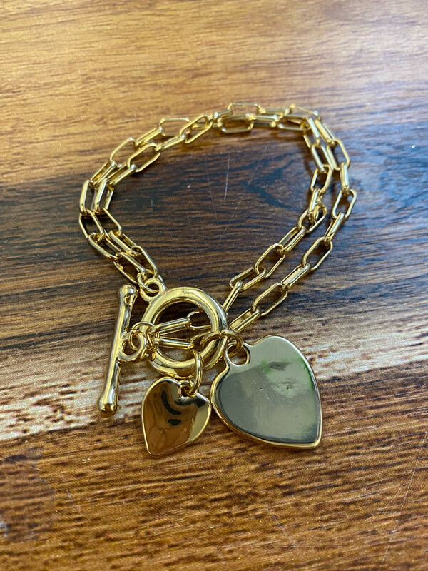 Sweetheart Gold T Bar Bracelet By D&amp;X London