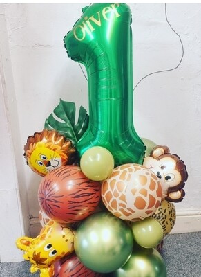 Number Column Balloon Themed 
