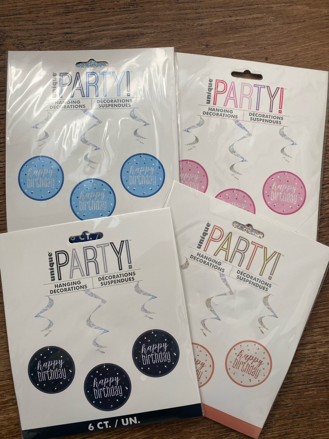 Hanging  Swirl Decorations - Packing 6